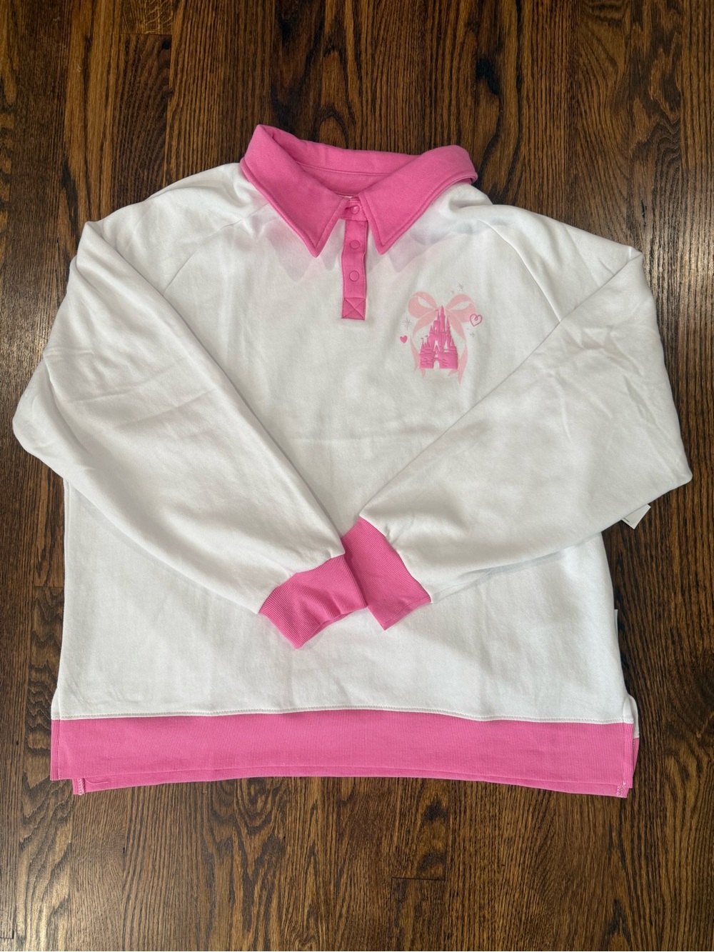 Walt Disney World "The Most Magical Place on Earth" Pink Henley Pullover